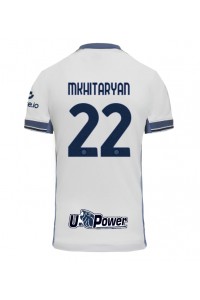 Inter Milan Henrikh Mkhitaryan #22 Jalkapallovaatteet Vieraspaita 2024-25 Lyhythihainen